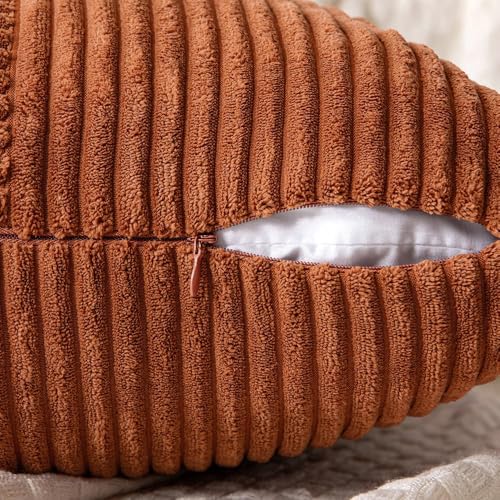 Fall Rust Boho Decorative Throw Pillow Covers for Couch 18x18 Inch (18" x 18" (Pack of 2) / Rust)