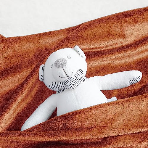 Soft Cozy Warm Fleece Baby Blanket for Kids Orange 43"x55" (Orange / Kids (43" x 55"))