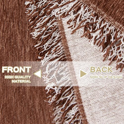 Couch Cover for Dogs Washable Couch Covers for 3 Cushion Couch Sofa Super Soft Sofa Slipcover Non Slip Sofa Cover (71" x 150" / Chocolate)