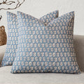 Decorative Floral Print Throw Pillow Covers 20×20 Dusty Blue (20" x 20" (Pack of 2) / Lake)