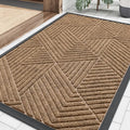 Front Door Mat Outside Entrance (Light Brown / 29.5" X 17")