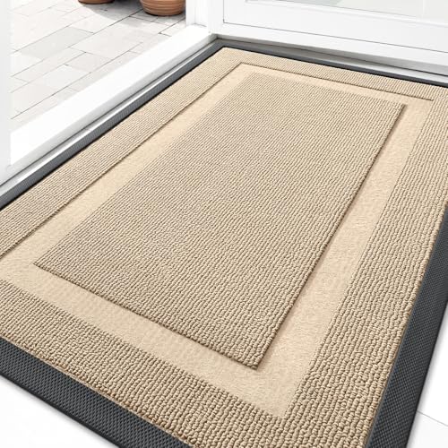 Front Door Mat Outside 33x21 (Off-white / 33" x 21")