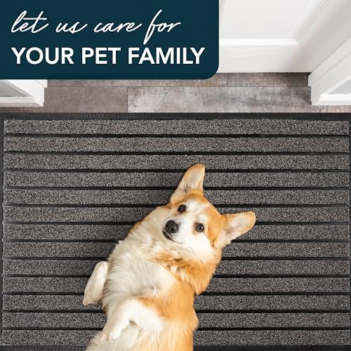 Extra Durable Door Mat Outside Entrance (47" x 32" (Rectangular) / Bright Grey)