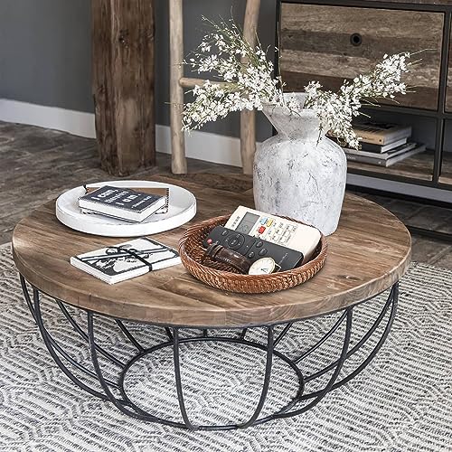 Small Key Basket Bowl for Entryway 7.6" Round Wicker Basket (X-Small, 7.6" / Brown)