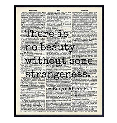 Edgar Allan Poe Quote 8x10 Dictionary Art Wall Decor Picture (8"L x 10"W / Unframed)