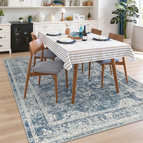 6x9 Area Rugs for Living Room (Blue / 6' x 9' (Rectangular))