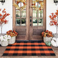 Orange and Black Plaid Rug (Orange & Black Plaid / 2'4" x 3'7" (Rectangular))