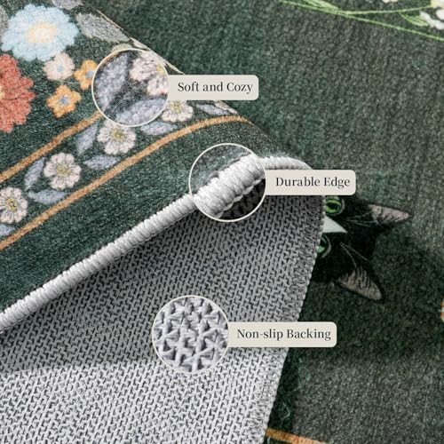 2x10 Washable Hallway Runner Rug (Sage Green / 2x10)