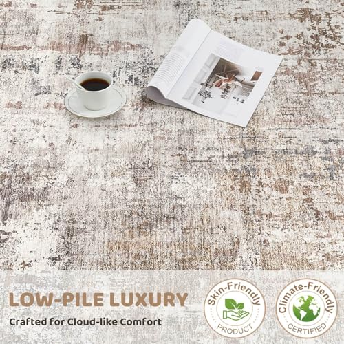 Square Area Rugs (Brown/Grey/Red / 6' x 6' (Square))