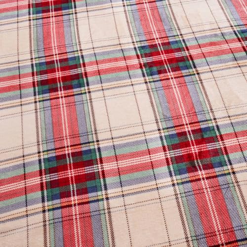 Sherpa Fleece Throw Blanket 60" x 80" Reversible Plush Fluffy Large Big Blanket Lattice Flannel Blankets for All Season Use (Chrismas Red / 60"*80")