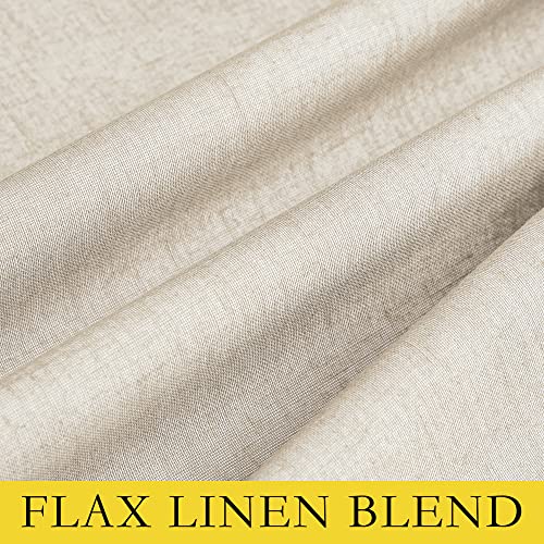 Beige Linen Curtains for Living Room 62" Wide x 72" Long 2 Panels (62"W x 72"L (Pack of 2) / Beige)