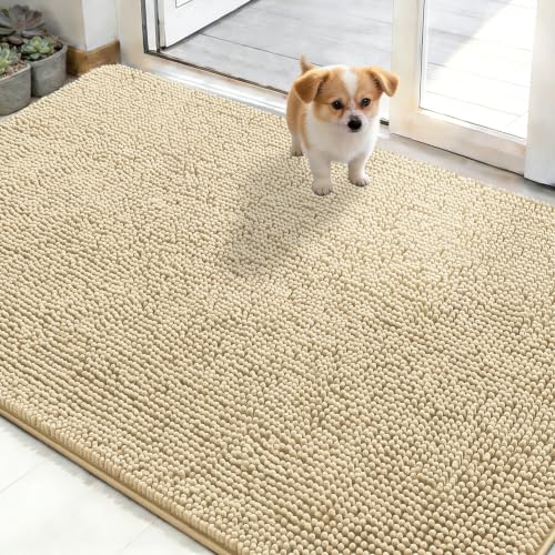 Dog Door Mat for Muddy Paws 48x30 (Sand / 48" X 30")