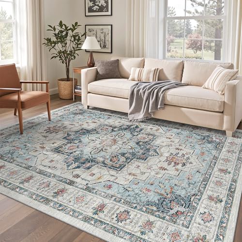 6x9 Area Rugs for Living Room (Blue / 6' x 9' (Rectangular))