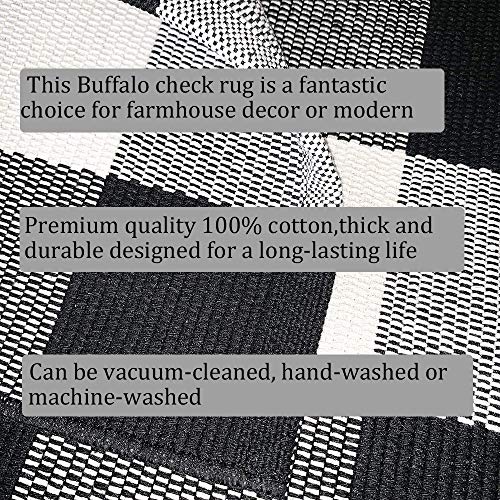 Buffalo Plaid Outdoor Rug (2'4" x 3'7" (Rectangular) / Black and White Plaid)