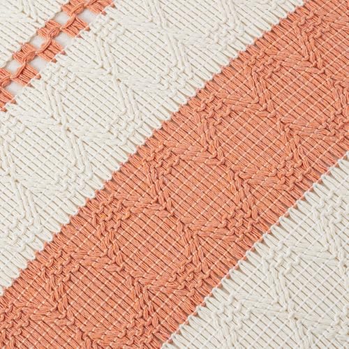 Set of 1 Boho Coral Lumbar Decorative Throw Pillow Cover 12x20 Inch for Couch Bed Sofa Chair (20" x 12" (Pack of 1) / Coral)