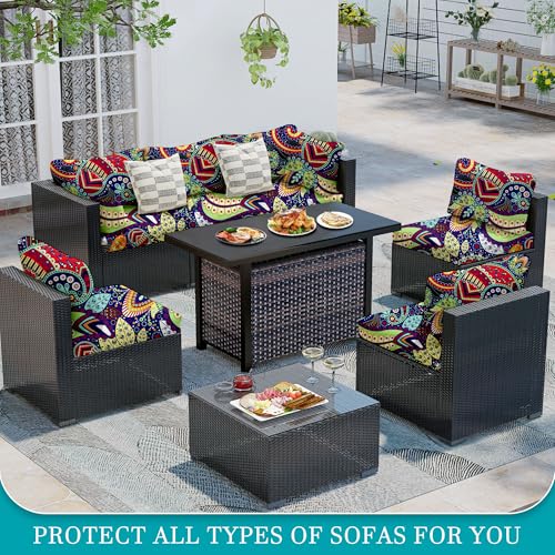 12 Pcs Outdoor Cushion Covers (Rococo / 12PCS)