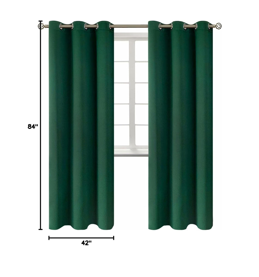 Blackout Curtains (Emerald Green / 42"W x 84"L (Pack of 2))