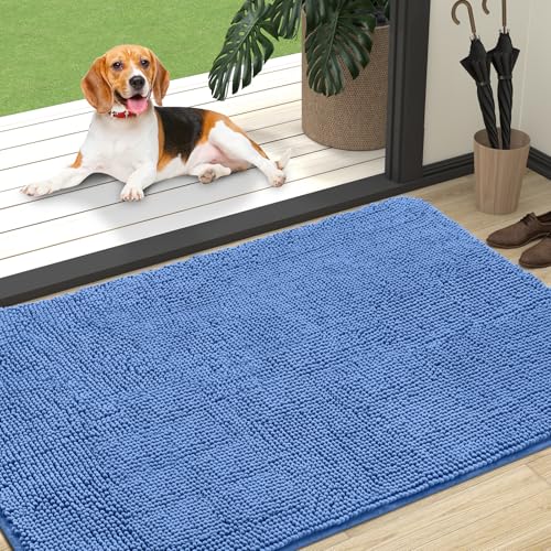 Dog Door Mat for Muddy Paws 47x32 (Cornflower Blue / 47" X 32")