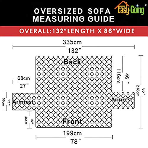 Reversible Couch Cover (Coffee/Ivory / X-Large Sofa)