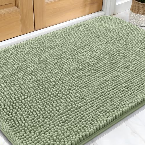 Dog Door Mat for Muddy Paws 34x21 (Sage Green / 34" X 21")