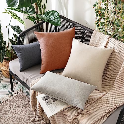 Decorative Outdoor Pillow Covers Fall 12x12 Rust (12" x 12" (Pack of 2) / Rust)