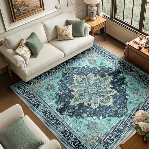 Washable Area Rug (Teal / 6' x 6' (Square))