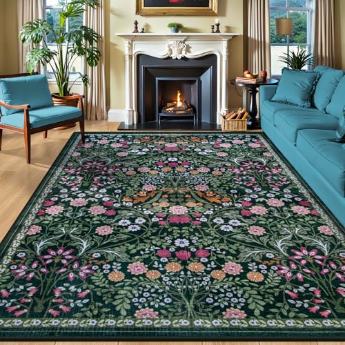 Area Rug 10x14 Living Room (Dark Green / 10' x 14' (Rectangular))