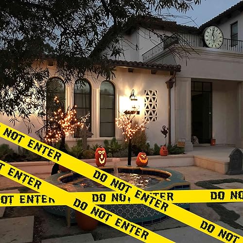 1.9inch x 82Feet Halloween Decorations Caution Tape Roll Halloween Caution Tape Halloween Tape Scary Warning Tape for Halloween Party Decorations Indoor Outdoor (Do Not Enter Tape)