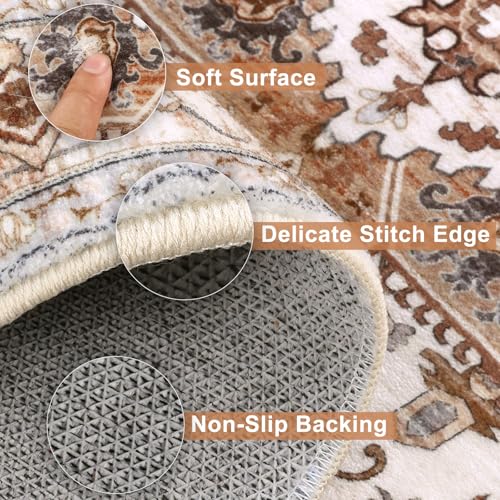 Washable Runner Rug (2' x 8' / Ginger Grey)