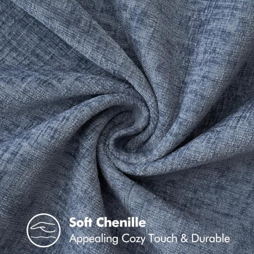 Decorative Couch Throw Pillow Covers 16x16 in Dark Grey Blue 2 Pack (Dark Grey Blue / 16" x 16" (Pack of 2))