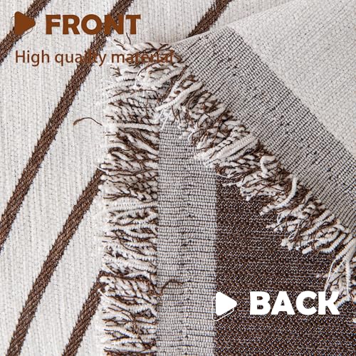 Couch Cover for Sofa (Curved Lines Brown / 71*118 inch)