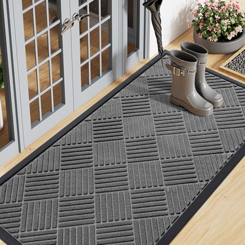 Front Door Mat Outside Entrance (Grey / 59" X 20")