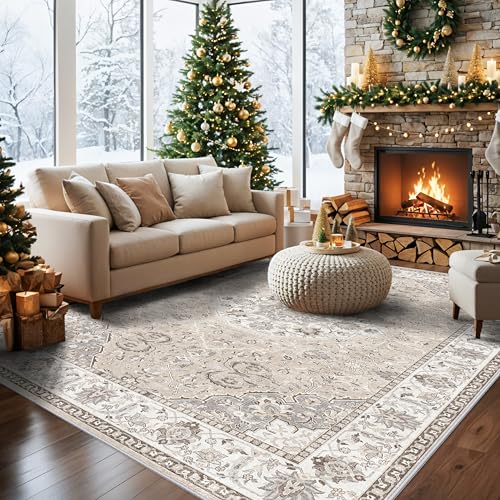 Living Room 8ft Square Area Rug (8' x 8' (Square) / Beige)