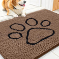 Dog Door Mat for Muddy Paws (30"X20" / Coffee and Black)