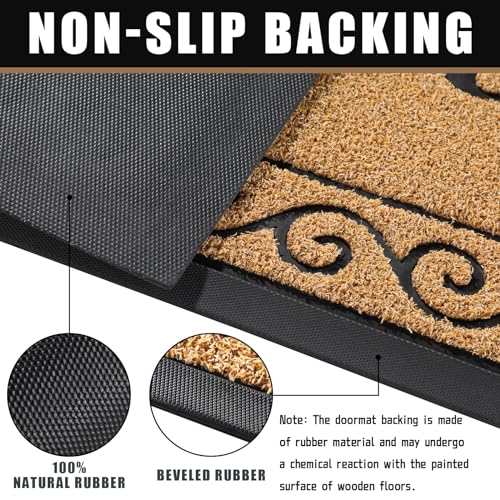 Welcome Mats for Front Door 29.5x17 (Yellow / 29.5x17 Inch)