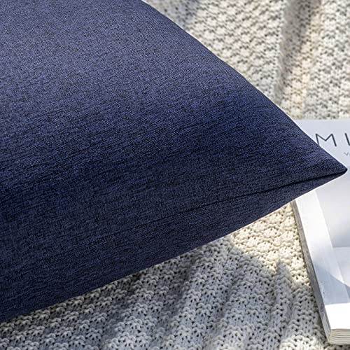 Decorative Outdoor Pillow Covers Waterproof 18x18 Navy (18" x 18" (Pack of 2) / Navy)