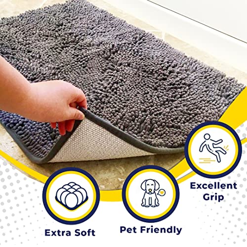 Super Water Absorbent Door Mat Indoor (Grey / 24" x 60")