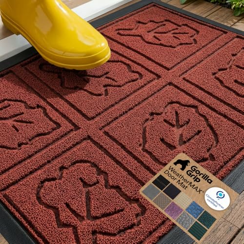 WeatherMAX Door Mat (Burgundy Leaves / 35" x 23")
