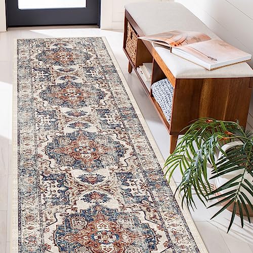 Hallway Washable Runner Rug (2'6" x 14' (Rectangular) / Brick)