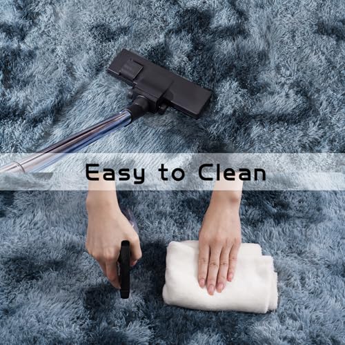 Super Fluffy Area Rug for Living Room 5x7 (Blue Grey / 5' x 7' (Rectangular))