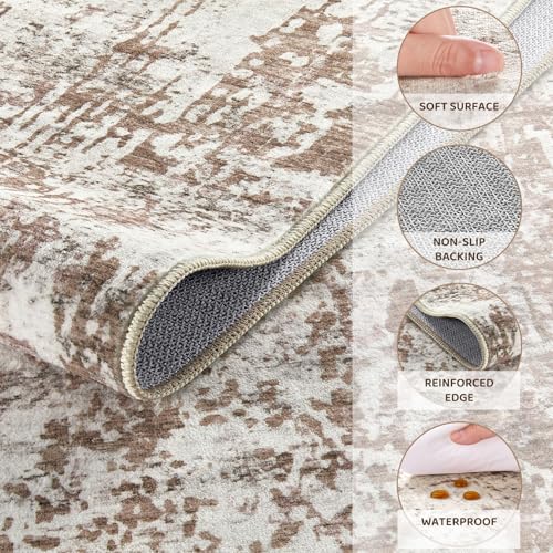 5x8 Area Rug Living Room Rugs (Brown/Grey/Red / 5' x 8' (Rectangular))