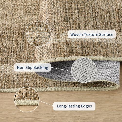 4FT Round Rug (Jute-beige / 4' (Round))