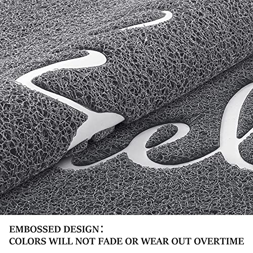 Door Mat Welcome Mat Floor Mat for Entryway (Grey / 1'6" x 2'6" (Rectangular))