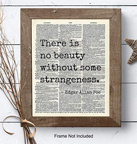 Edgar Allan Poe Quote 8x10 Dictionary Art Wall Decor Picture (8"L x 10"W / Unframed)