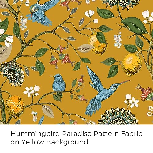 Sliding Door Patio Floral Curtains & Drapes (Mustard Yellow / 100"W x 84"L (Pack of 1))