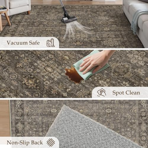 9x12 Dark Brown Vintage Area Rug (Brown / 9' x 12' (Rectangular))
