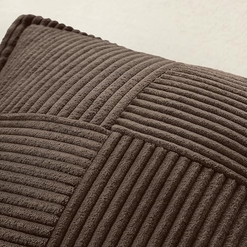 Decorative Throw Pillow Covers for Couch 18x18 Inch Dark Brown (Dark Brown / 18" x 18" (Pack of 2))