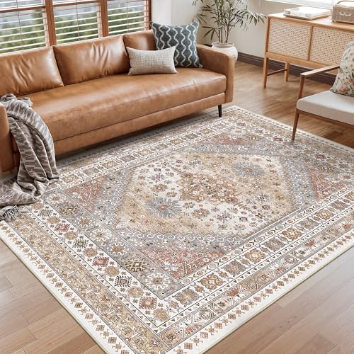 Area Rugs 5x7 Washable Rugs for Living Room (Orange / 5' x 7' (Rectangular))