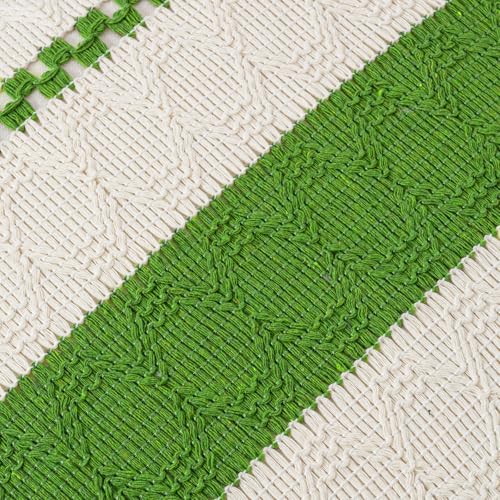 Set of 1 Boho Lime Green Lumbar Decorative Throw Pillow Cover 12x20 Inch for Couch Bed Sofa Chair (20" x 12" (Pack of 1) / Lime Green)