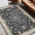 Black Boho Living Room Rug 5x7 (5' x 7' (Rectangular) / Ashen / Multi)